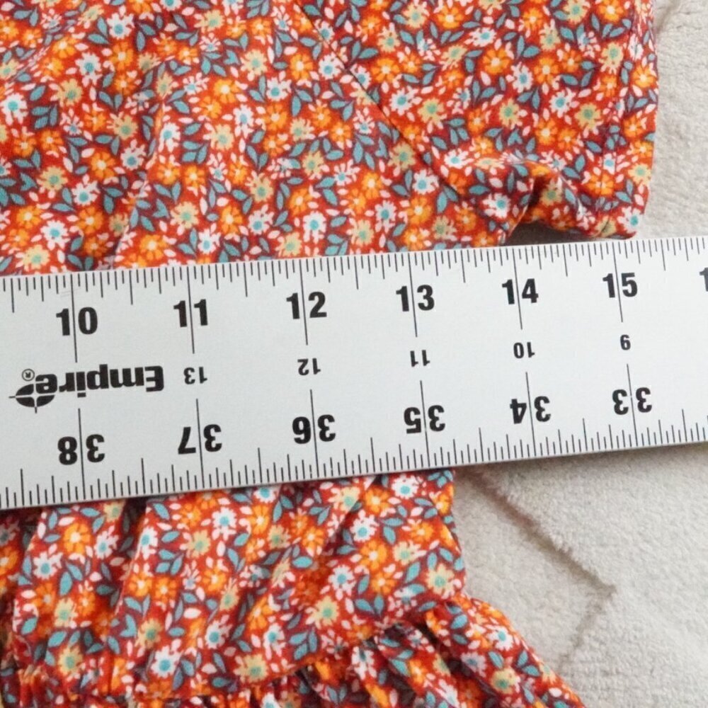 Urban Outfitters Tiered Mini Dress Womens Small Floral Print Dolman Sleeve - Picture 5 of 11